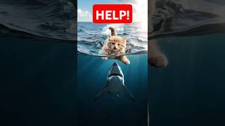 Daddy Cats Wild Shark Showdown 🐈😱 [upl. by Seligman]