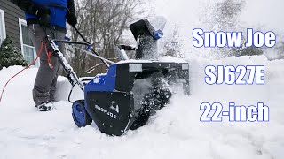 Best Electric Snow Blower Under 200 Snow Joe SJ627E 22inch  15amp  Dual LED Lights [upl. by Boak]