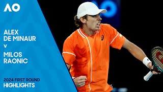 Alex de Minaur v Milos Raonic Highlights  Australian Open 2024 First Round [upl. by Rayle31]