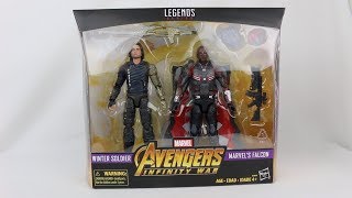 Marvel Legends Avengers Infinity War Winter Soldier amp Falcon Review [upl. by Oinegue]