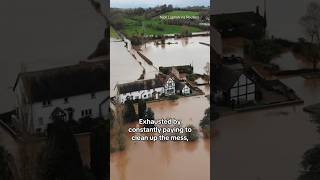 Man builds wall around house after years of flooding shorts [upl. by Hutner]