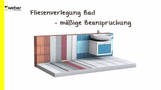 Fliesenverlegung im Badezimmer auf Dichtfolie mäßige Beanspruchung [upl. by Arac938]