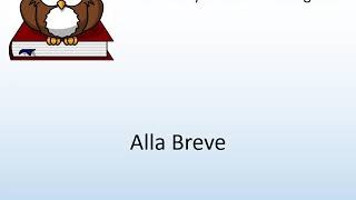 How to say Alla Breve in English  Pronunciation Owl [upl. by Secrest]