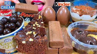 ASMR MALTESERS amp MARS ICE CREAM CHOCOLATE MOUSSE CAKE KINDER EGG PROFITEROLE MASSIVE Eating Sounds [upl. by Aikit350]