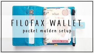 2018 Filofax Wallet Setup  Pocket Malden [upl. by Sabah]