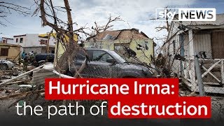 Hurricane Irma  the path of destruction [upl. by Yrtnahc549]