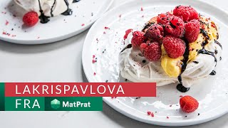 Pavlova med lakris  kjapt og greit  MatPrat [upl. by Deckert]