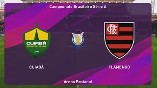 CUIABÁ x FLAMENGO  BRASILEIRÃO BETANO 2024  PES 2020 [upl. by Enilec718]