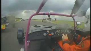 Caterham race panic  Onehanded driving in wet race [upl. by Eiclek]