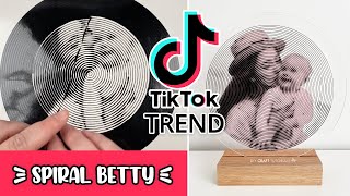 SPIRAL BETTY CRICUT TUTORIAL ON ACRYLIC  VIRAL TIK TOK TREND [upl. by Oberstone]