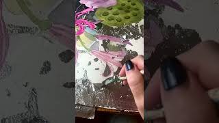 “Egzotinės spalvos””Exotic Colors” aquarelle paintingprocess flowers [upl. by Nautna]