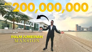 TOURING A 200 MIL BEACH MANSION ON BILLIONAIRES ROW IN PALM JUMEIRAH  Dubai Property Vlog No 100 [upl. by Fanchie]