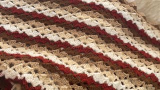 How to crochet open shell stitch  tutorial for righties [upl. by Browne]