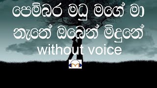 Pembara Madu Mage Karaoke Without Voice පෙම්බර මධු මගේ [upl. by Dnilasor]