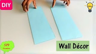 Easy wall decor ideas with paper  diy wall decor  paper craft ideas for room decor  s19 creations [upl. by Bluhm391]