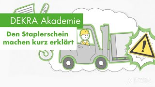 Staplerschein machen und Prüfung bestehen mit der DEKRA Akademie [upl. by Renee103]