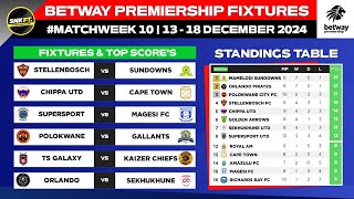 🟢 BETWAY PREMIERSHIP 2024 Fixtures Matchweek 10  Betway Premiership Standings Table Today [upl. by Corena993]