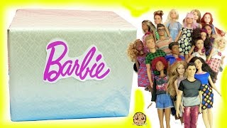 Biggest Haul Giant Box of Cool Barbie Dolls Tall Petite Curvy Ken Fashionistas [upl. by Tamanaha783]