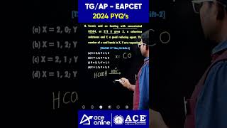 TG APEAPCET 2024 PYQs  Formic acid chemistryquestions shorts tipsandtricks  aceonline [upl. by Nelhsa357]