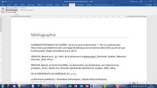 Zotero  Créer une bibliographie dans Word [upl. by Osborne]