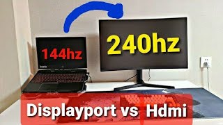 Displayport vs HDMI  How to connect Laptop to Monitor for 240hz [upl. by Nauqit651]