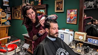 Ultimate ASMR Gentleman Transformation Soothing Haircut Shave and massage 🇦🇹 [upl. by Ayikaz]