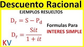 ✅Como Calcular el DESCUENTO RACIONAL  Matemática Financiera [upl. by Mcclure]