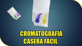 COMO HACER CROMATOGRAFÍA CASERA  EXPERIMENTOS CASEROS [upl. by Nivlac]