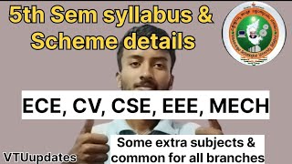 VTUupdate  5th Sem syllabus copy amp all streams subjects common subject ect engineeringsyllabus [upl. by Aborn]