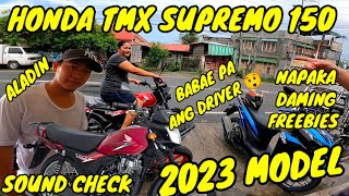 Honda TMX SUPREMO 150 2023 MODEL  SOUND CHECK  BALIWALA SA BABAE i DRIVE  Daming FREEBIES [upl. by Zicarelli]