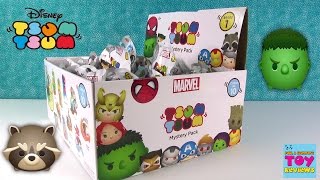 Disney Marvel Tsum Tsum Series 1 Full Box Collection Blind Bag Opening  PSToyReviews [upl. by Olympium]