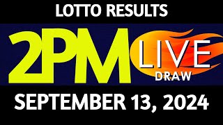 Lotto Result Today 200 pm draw September 13 2024 Friday PCSO LIVE [upl. by Lula]