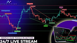 Live Bitcoin amp Ethereum 15 Min Signals And Technical Analysis ChartPrime [upl. by Trever274]