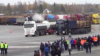 Truck Dragrace in Kauhava Airport Finland 21102017 [upl. by Araccot]