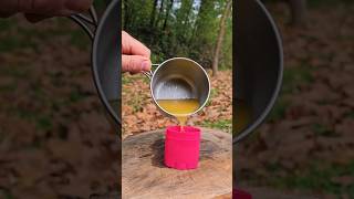 The guy shows SURVIVAL skills with MARGARINE camping survival bushcraft outdoors lifehack [upl. by Bascomb]