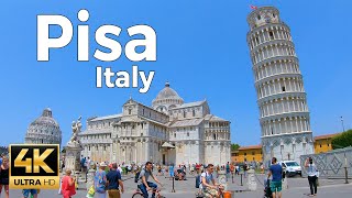 Pisa Italy Walking Tour 4k ultra hd 60fps – With Captions [upl. by Munniks]