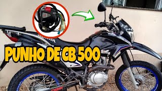 COMO INSTALAR PUNHO DE CB 500 NA BROS qualquer moto [upl. by Rosner327]