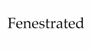 How to Pronounce Fenestrated [upl. by Eisinger713]