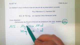 Calcul PM Medicament dosé à 10 [upl. by Nirtak]