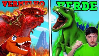 DUELO DAS CORES GIGANTE RED KING TITAN E GIGANTE GREEN GODZILLA 100 DIAS ARK [upl. by Robison730]