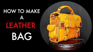 How to Make a Leather Bag DIY Tutorial and Pattern Download [upl. by Rez833]