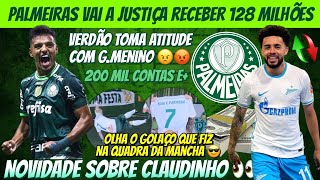 👀NOVIDADE SOBRE CLAUDINHO NO PALMEIRAS… 128 MILHÕES GOLAÇO NA MANCHA… MENINO NA CPI 200K CONTAS E [upl. by Lotsyrc826]