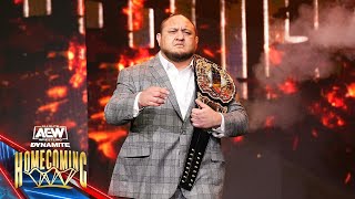 Who’s first for AEW World Champion Samoa Joe Strickland Adam Page or HOOK 11024 AEW Dynamite [upl. by Ailerua]