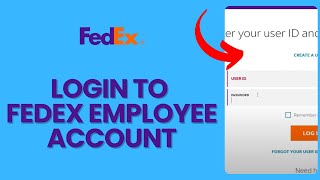 How to Login to Fedex Employee Account 2024 [upl. by Inavoig250]