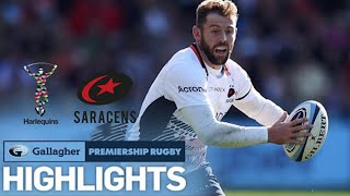 Harlequins v Saracens  HIGHLIGHTS  An Amazing SecondHalf Comeback  Gallagher Premiership 202223 [upl. by Groark]