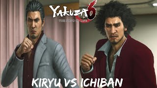 Yakuza 6 Kazuma Kiryu vs Ichiban Kasuga Successor of Komaki [upl. by Haddad]