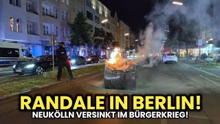 Randale in Berlin Neukölln 😱🔥 Barrikaden auf der Sonnenallee [upl. by Idak]