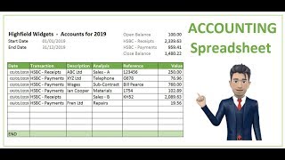 Accounting Spreadsheet Excel Template Create it in 15 minutes [upl. by Alcot150]