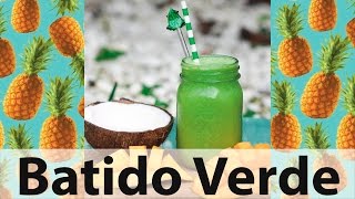 Batido Verde Detox Bajo en Grasa  Vegano Piña  plátano [upl. by Anya]