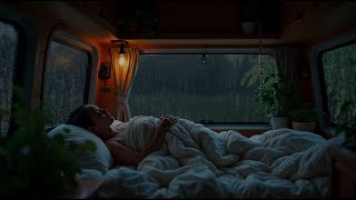 Experience Deep Relaxation amp Peaceful Sleep with Calming Rain Sounds in Campervan at Night 515 [upl. by Anailuig]